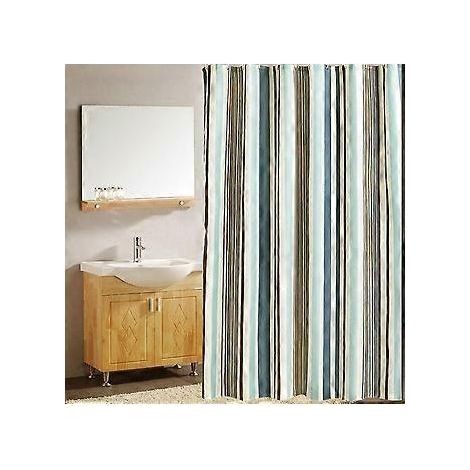 Duschvorhang 200 x 240 cm (B x H), schimmelresistent, antibakteriell, wasserabweisend, mit Futter, aus weichem Polyestergewebe, für Badewanne