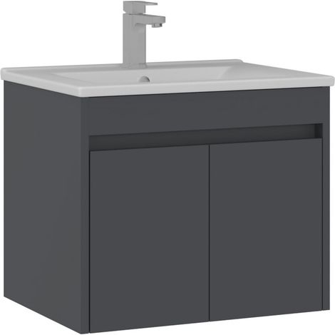 Mobile lavabo "Side 65 v2" - 65 x 45 x 52 cm - Antracite opaco (1/4)