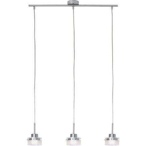 Briloner 4298-038 - Lampadario a sospensione a LED, 3 x 5 W, 400 lm, cromato
