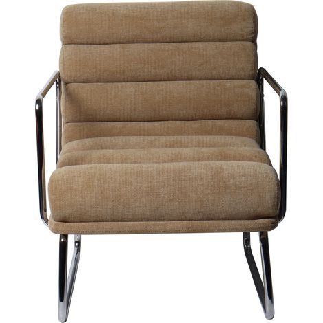 Fauteuil en tissu chenille miel - Vania (1/5)