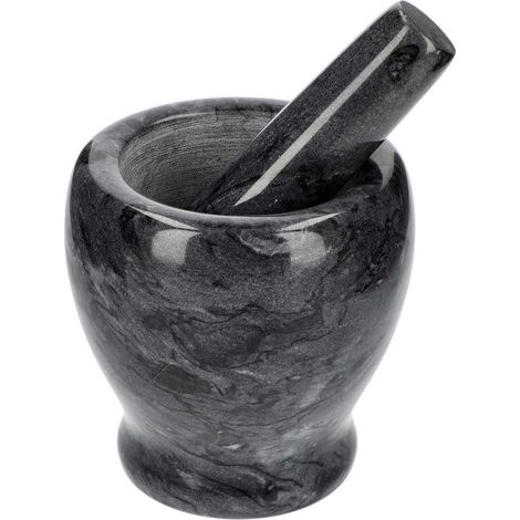 Mortaio da cucina in marmo nero 10 cm (1/4)