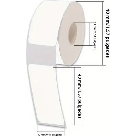 2pcs Ruban thermique pour imprimante étiqueteuse P15, dimensions 12x40mm, 160pcs/rouleau. Compatible avec Phomemo D30, Marklife P12 P11 Labelle, machine à autocollants (1/5)