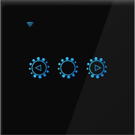 Interruptor de luz inteligente de 3 vías con regulador de intensidad para LED, control Wi-Fi y aplicación móvil, compatible con Alexa y Google Home [Interruptor táctil, blanco/negro, ABS + cristal tem (1/5)