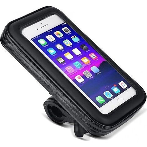 Supporto smartphone Tourtecs per manubrio moto 5,5" impermeabile - rotazione 360° con pinza regolabile universale