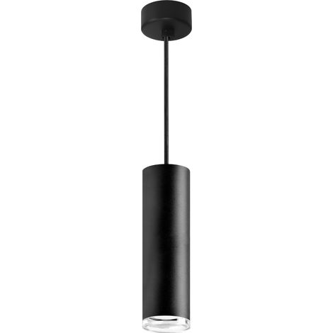 Suspension métal noire GU10 IP44 Turyn Polux H116 cm (1/5)