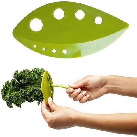 Effeuilleur à herbes - Coupe-herbes - Pour romarin, thym, chou kale, basilic - Accessoire de cuisine - Outil à légumes (1/4)