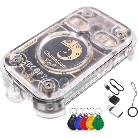 Chameleon V3.0 RFID-Chip-Emulator-Lesegerät + 5XUID-Schlüsselanhänger 125 kHz 13,56 MHz, NFC-Duplikator für Smartcards, Etikettenkopierer (1/5)