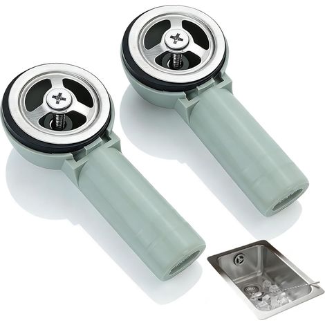 2 Pièces Interface Ronde de Trop Plein Lavabo, Tête de Trop Plein Évier de 41x41mm, Accessoire de Réparation pour Évier et Lavabo (1/5)