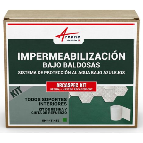 Membrana impermeabilizante para ducha en el suelo, aplicación bajo los azulejos - Kit SPEC ARCASPEC con BANDA ARCABAND