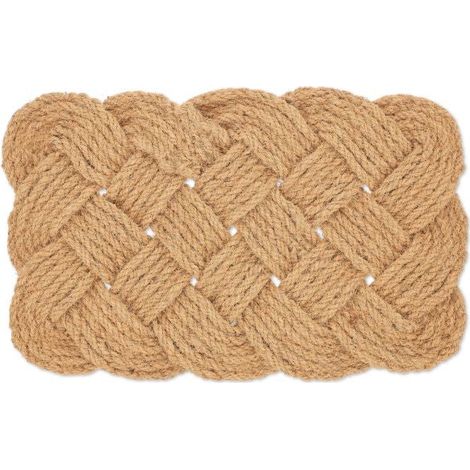 Tapis noue en fibre de coco de couleur naturelle