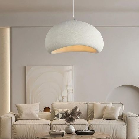 Suspension moderne de 30 cm pour salle à manger, cuisine, îlot central, couloir, restaurant, lampe suspendue, culot E26, style wabi-sabi japonais, forme nid d'oiseau (1/5)
