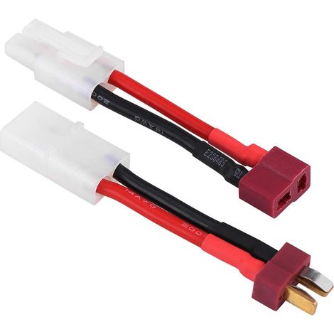 Ej.Life T-Stecker Kabel / 2 St¨¹ck/Set T Stecker Buchse/Stecker auf Tamiya Stecker/Buchse Adapterkabel 14 AWG Draht RC Zubehr (1/5)
