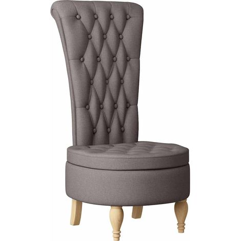 Silla de estilo zueco Taupé 56,5 x 70 x 110 cm tela vidaXL