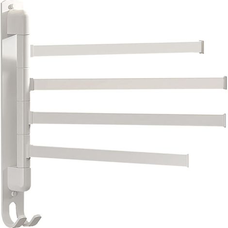 Drehbarer und klappbarer Wandhandtuchhalter „Four Strokes“ weiß (1/4)