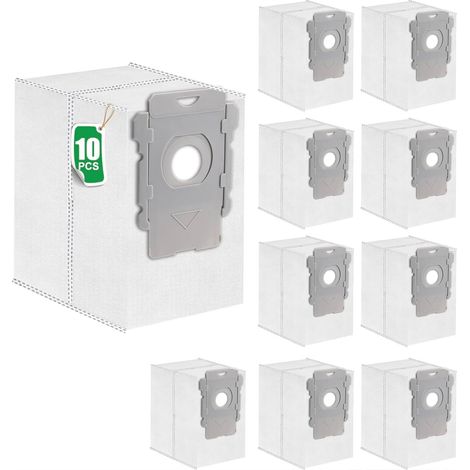 10 Staubsaugerbeutel für Roomb i7/i7+, i7Plus, i8/i8+, i3/i3+, i4/i4+, i6/i6+, j7/j7+, s9/s9+, s9Plus – Ersatzbeutel für die Reinigungsstation (1/5)