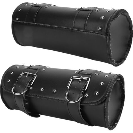 Motorradwerkzeugtasche aus Kunstleder, viel Platz, universell und strapazierfähig, schwarz (1/5)