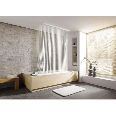 Kleine Wolke Eckduschrollo 132 x 56 x 240 cm weiß Duschrollos