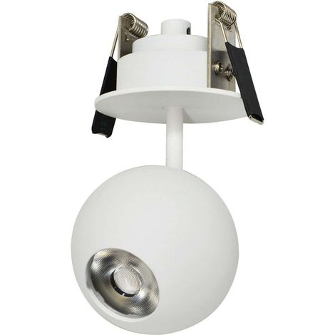 Spot Led Encastrable Bora 8,5 W 36° 2700 K Blanc Mat - Spot Sphérique Orientable Haute Efficacité - Beneito & Faure (1/4)