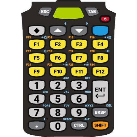 Teclado numérico Zebra de 34 teclas para MC9300, MC9400 y MC9450 (negro, gris y amarillo)