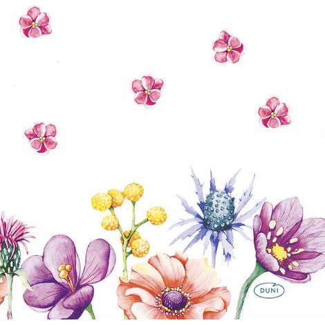 Duni Servietten Blümchen 24 x 24 cm - 20er Pack Servietten