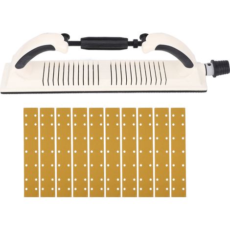 Bloc de ponçage manuel pour longboards, support réglable avec Velcro et poignée, 10 feuilles de papier de verre (1/5)