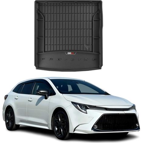 Tapis de Coffre 3D TPE Premium Compatible avec Toyota Corolla Touring Sports 2019-2022  Bac de Protection de Coffre Intérieur antidérapant Revêtement de Coffre Bords Hauts pour Voiture Noir (1/5)