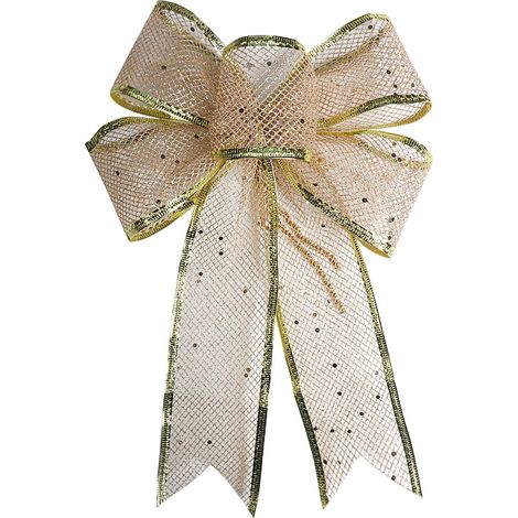 1 pièce Noeud Papillon Décoratif de Noël en Imitation Chanvre Artisanal pour Fête et Décoration Maison (1/5)