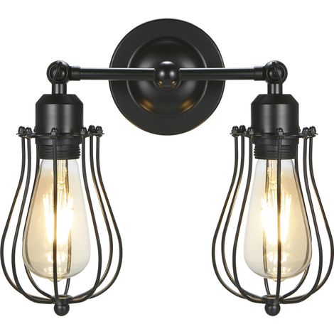 Doppelte, grapefruitförmige Wandleuchte, 60 W, 220-230 V, E27-Sockel, ideal für Schlafzimmer, Loft, Wohnzimmer oder Hotel. (1/5)
