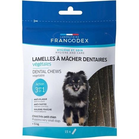 Lamelles a macher dentaires pour tres petit chien