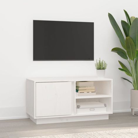 Mueble de TV madera maciza de pino 80x35x40,5 cm