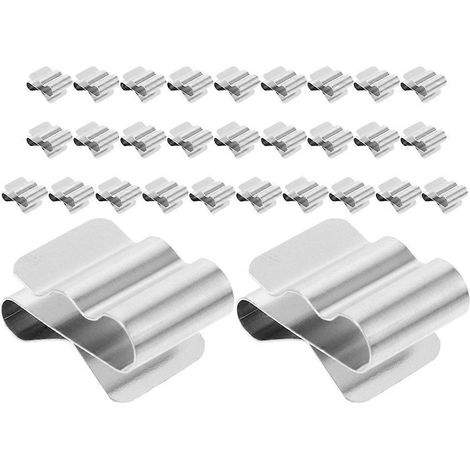 30pcs Solar Panel Frame Spring Clips Metal Cable Management Clips Stainless Steel Wire Holders for PV System Electrical Cord Organization (1/5)