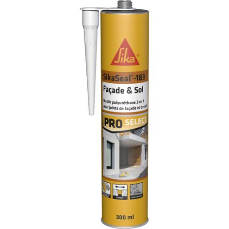 SIKA Sikaseal-183 Sigillante poliuretanico 2 in 1 per facciate e pavimenti - Grigio - 300 ml