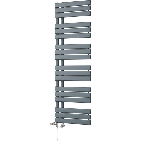 Tristan - Anthracite Dual Fuel Towel Rail H1564mm x W500mm Standard (1/3)