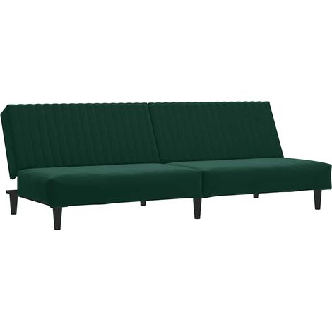 Canapé  Sofa-lit à 2 places vert foncé velours