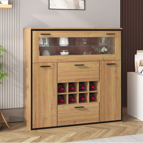 mobile credenza 110x38x111 portabottiglie LED HAVRYA (1/5)