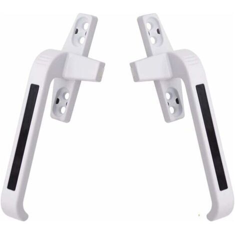 [JAMAIS UTILISÉ] Poignée de fenêtre, poignée gauche et droite, alliage d'aluminium, poignée de porte battante, serrure de fenêtre, poignée de fenêtre coulissante, - Blanc, (1/4)