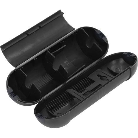 Safety cover for outdoor extension cord, ABS waterproof seal, weatherproof connection protector, black (1/5)