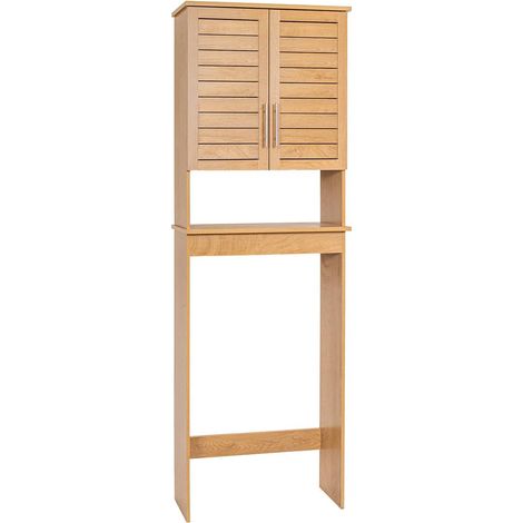 Meuble dessus wc mdf/ 2 portes + etagere mdf - colonial - Tendance