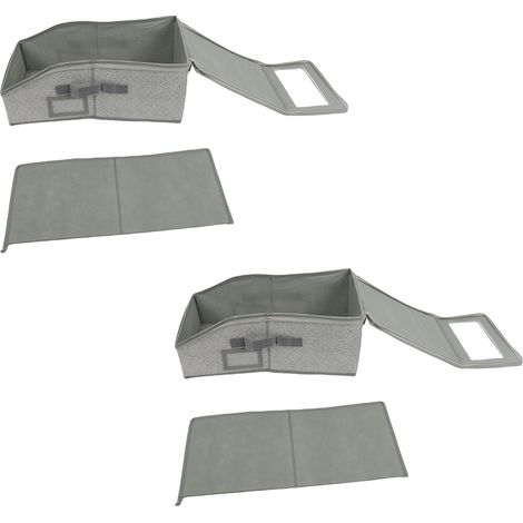 Organisateur de chapeaux pour casquettes de baseball, boîte de rangement empilable et pliable en PVC non tissé, pouvant contenir jusqu'à 12 casquettes, avec fenêtre transparente, lot de 2. (1/5)