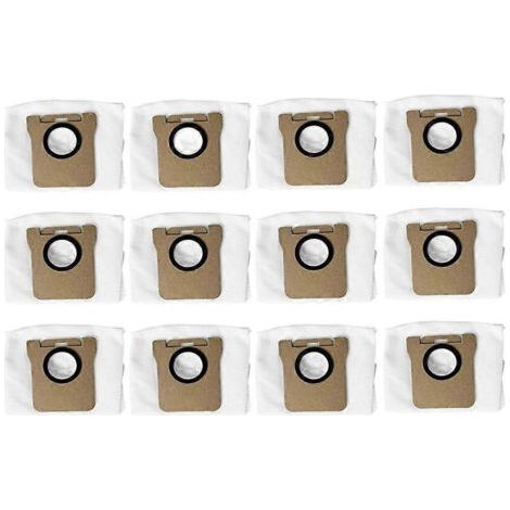 Lot de 12 sacs à poussière de rechange pour aspirateur robot Bot L10S Ultra/ B101CN/Dream S10 S10 Pro