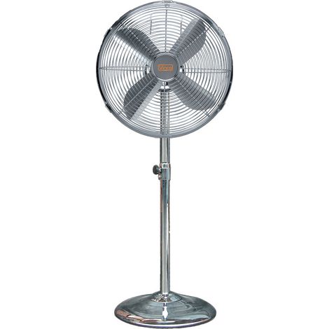 VENTILATORE DA PAVIMENTO 'CHROME' 90 W - Ø 50 cm / altezza massima 150 cm  - VINCO