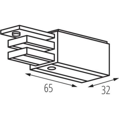 Raccordement électrique TEAR N – Rail – Noir – 16A – IP20 – Kanlux KL-33261 (1/2)