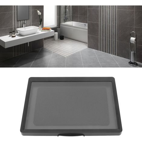 Support étanche pour téléphone de salle de bain, support rotatif, étagère noire pour tablette de salle de bain (1/5)