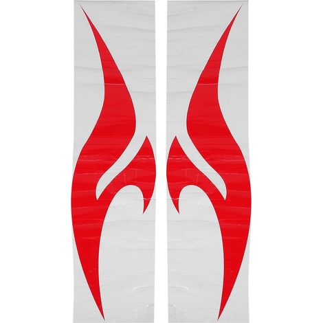 PVC Vinyl Car Stickers 2 Pieces of Red Sporty Side Skirt
