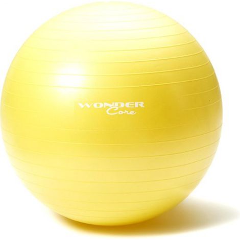Ballon de gym, de fitness, de yoga et de pilates - Anti-éclatement - 65 cm - Jaune - Ballon d'assise/de grossesse - Accessoires de fitness (1/5)