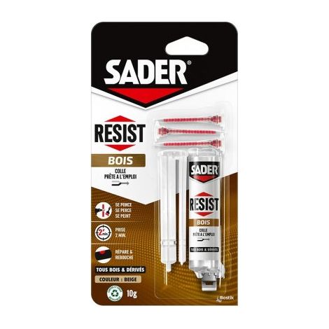 Colle Bois Sader Résist Colle époxy Bi-composant Bois Ultra Résistante - Sader