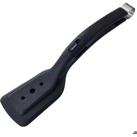 Spatule-pince en silicone 2 en 1 - Résistante à la chaleur pour retourner et maintenir les aliments - Résistante aux rayures (Noir (1/4)