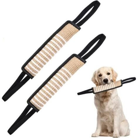 Jouet pour chien - Boudin Mordre Jute - 2 Jouet Morsure Extra Robuste - Tirer Corde Jeux Tirage (1/4)