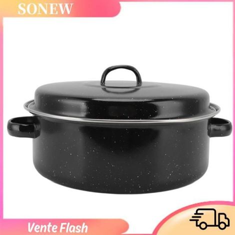 Rôtissoire - Emaillée En Fer - 28 Cm - Pour Rôtis Barbecue Et Cuisson Au Four - 1 Pièce (1/5)