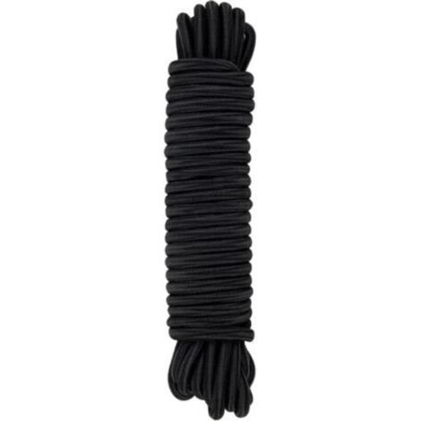 Tenditore elastico nero, 8 mm x 10 m, corda in polipropilene per fissaggio